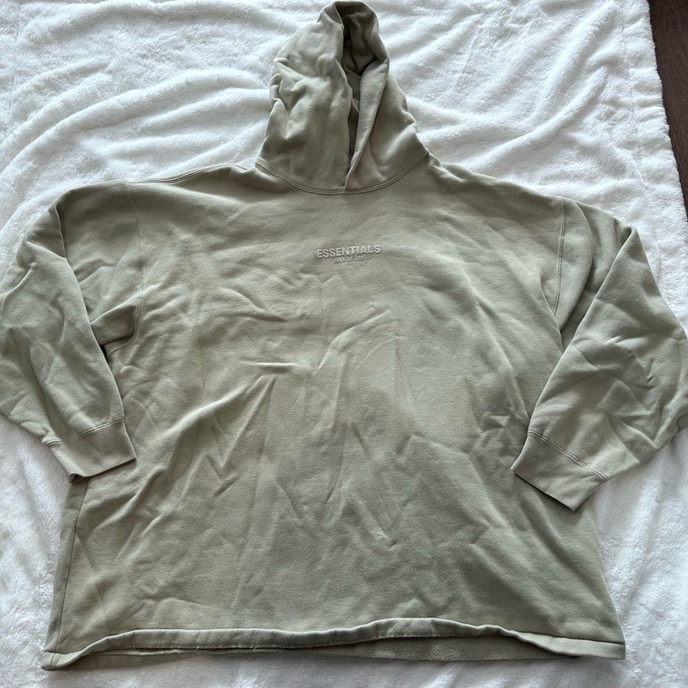Fear of god Essentials Taupe bonded hoodie size XXL unisex Extra Extra Large Top